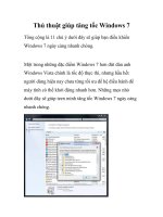 Thủ thuật giúp tăng tốc Windows 7 pptx