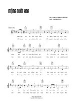 Bài hát mộng dưới hoa - Phạm Đình Chương (lời bài hát có nốt) doc