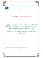 Luận văn đề tài hiện trạng các hoạt động đào tạo và phát triển nguồn nhân lực tại công ty nielsen việt nam