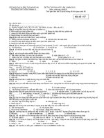 Đề thi thử đại học môn Sinh học - mã đề 157 ppt