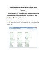 Giấu bớt những thành phần Control Panel trong Windows 7- P1 potx