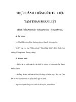 THỰC HÀNH CHÂM CỨU TRỊ LIỆU - TÂM THẦN PHÂN LIỆT potx