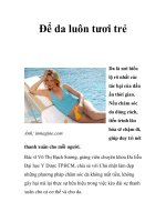 Để da luôn tươi trẻ pot