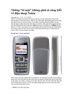 Những “bí mật” không phải ai cũng biết về điện thoại Nokia (phần đầu) pps