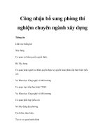 Công nhận bổ sung phòng thí nghiệm chuyên ngành xây dựng doc