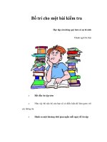 Bố trí cho một bài kiểm tra pot