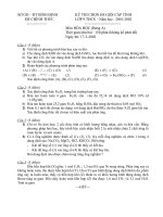 Đề thi HSG cấp tỉnh môn hóa 9-Tỉnh Bình Định (2001-2002)
