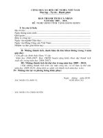 Mẫu báo cáo thành tích cá nhân năm học 2009-2010