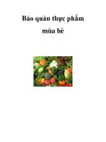 Bảo quản thực phẩm mùa hè doc