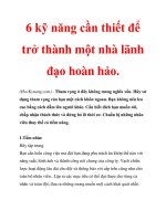 6 kỹ năng cần thiết để trở thành một nhà lãnh đạo hoàn hảo pps