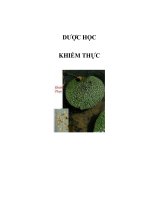 DƯỢC HỌC - KHIẾM THỰC ppt