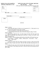 Đề học kì II - Hóa 9