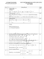 dap an de thi thu DH THPT Luong dac bang