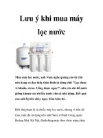 Lưu ý khi mua máy lọc nước docx