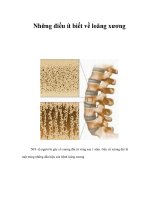 Những điều ít biết về loãng xương pps