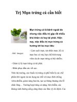 Trị Mụn trứng cá cần biết pot
