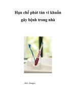 Hạn chế phát tán vi khuẩn gây bệnh trong nhà pptx