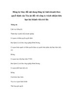 Đăng ký thay đổi nội dung đăng ký kinh doanh theo quyết định của Tòa án đối với công ty trách nhiệm hữu hạn hai thành viên trở lên potx