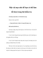 Một vài mẹo nhỏ để bạn có thể làm tốt hơn trong bài kiểm tra pptx