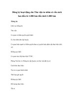 Đăng ký hoạt động cho Thư viện tư nhân có vốn sách ban đầu từ 1.000 bản đến dưới 2.000 bản potx