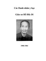 Các Danh nhân y học - Giáo sư Hồ Đắc Di doc