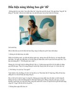 Dấu hiệu nàng không bao giồ đổ