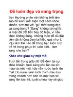 Để luôn đẹp và sang trọng doc