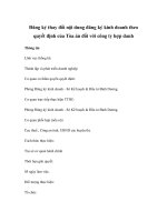 Đăng ký thay đổi nội dung đăng ký kinh doanh theo quyết định của Tòa án đối với công ty hợp danh doc