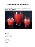 Nước chanh dưa hấu xua tan mỏi mệt pdf