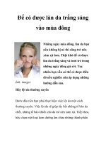 Để có được làn da trắng sáng vào mùa đông pot