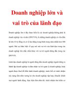 Doanh nghiệp lớn và vai trò của lãnh đạo potx