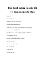 Bán doanh nghiệp tư nhân đối với doanh nghiệp tư nhân ppt