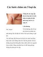 Các bước chăm sóc 5 loại da potx