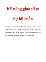 Kỹ năng giao tiếp: Sự lôi cuốn pps