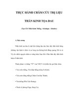 THỰC HÀNH CHÂM CỨU TRỊ LIỆU - THẦN KINH TỌA ĐAU doc