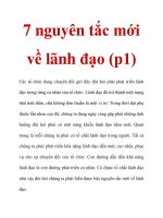 7 nguyên tắc mới về lãnh đạo (p1) potx