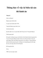 Thông báo về việc kê biên tài sản thi hành án potx