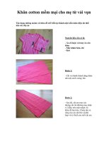 Khăn cotton mềm mại cho mẹ từ vải vụn ppt
