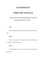 SÁCH KIM QUỸ - THIÊN THỨ MƯỜI SÁU - MẠCH, CHỨNG VÀ PHÉP TRỊ BỆNH KINH, QÚY, THỔ NỤC, HẠ HUYẾT, HUNG MÃN, Ứ HUYẾT pptx