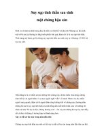 Suy sụp tinh thần sau sinh một chứng hậu sản potx