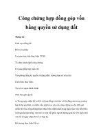 Công chứng hợp đồng góp vốn bằng quyền sử dụng đất pot