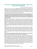 VĂN HÓA CHẤT LƯỢNG TRONG DOANH NGHIỆP – NHIỀU CỎ DẠI HƠN LÀ CÁC VƯỜN HOA ĐẸP pptx