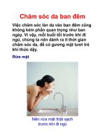 Chăm sóc da ban đêm pdf