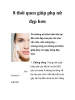 8 thói quen giúp phụ nữ đẹp hơn potx