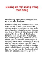 Dưỡng da mịn màng trong mùa đông potx