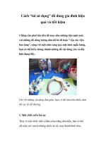 Cách “tái sử dụng” đồ dùng gia đình hiệu quả và tiết kiệm ppt