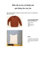 Biến tấu áo len cũ thành mũ quả bông cho con yêu ppt