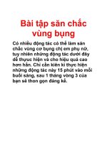 Bài tập săn chắc vùng bụng ppt