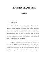 HỌC THUYẾT ÂM DƯƠNG - Phần 1 doc