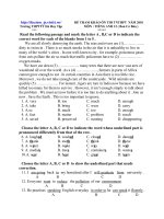 Đề tham khảo TN Anh_2010 số 23